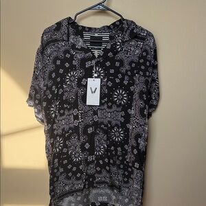 Men's Black Paisley Dress Shirt